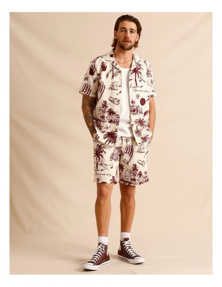 Vashti Print Shorts in Cream image 2