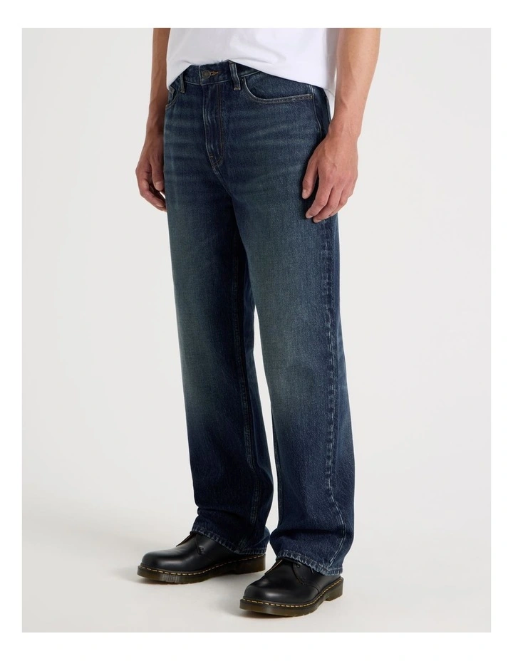 Loose Wide Leg Jeans in Dark Denim image 2