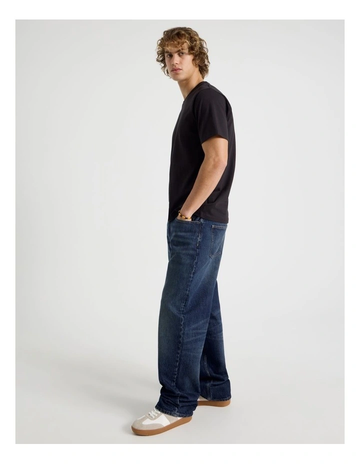 Loose Wide Leg Jeans in Dark Denim image 3
