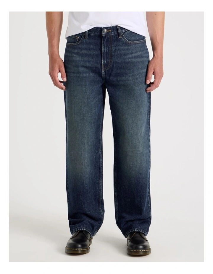 Loose Wide Leg Jeans in Dark Denim image 4