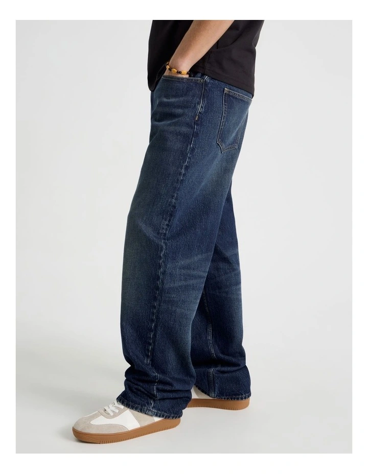 Loose Wide Leg Jeans in Dark Denim image 5