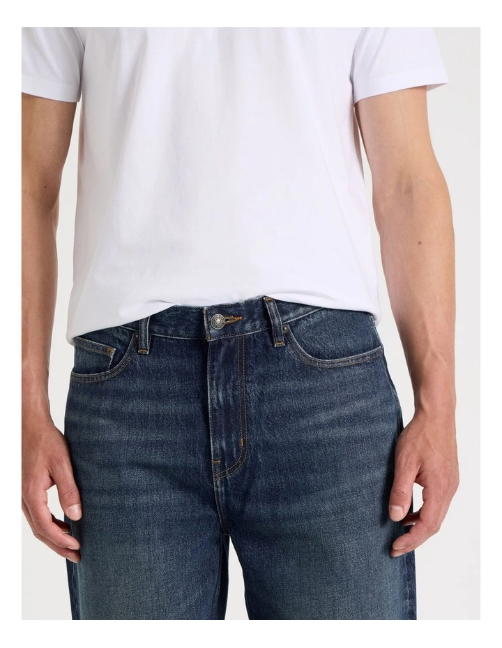 Loose Wide Leg Jeans in Dark Denim image 5