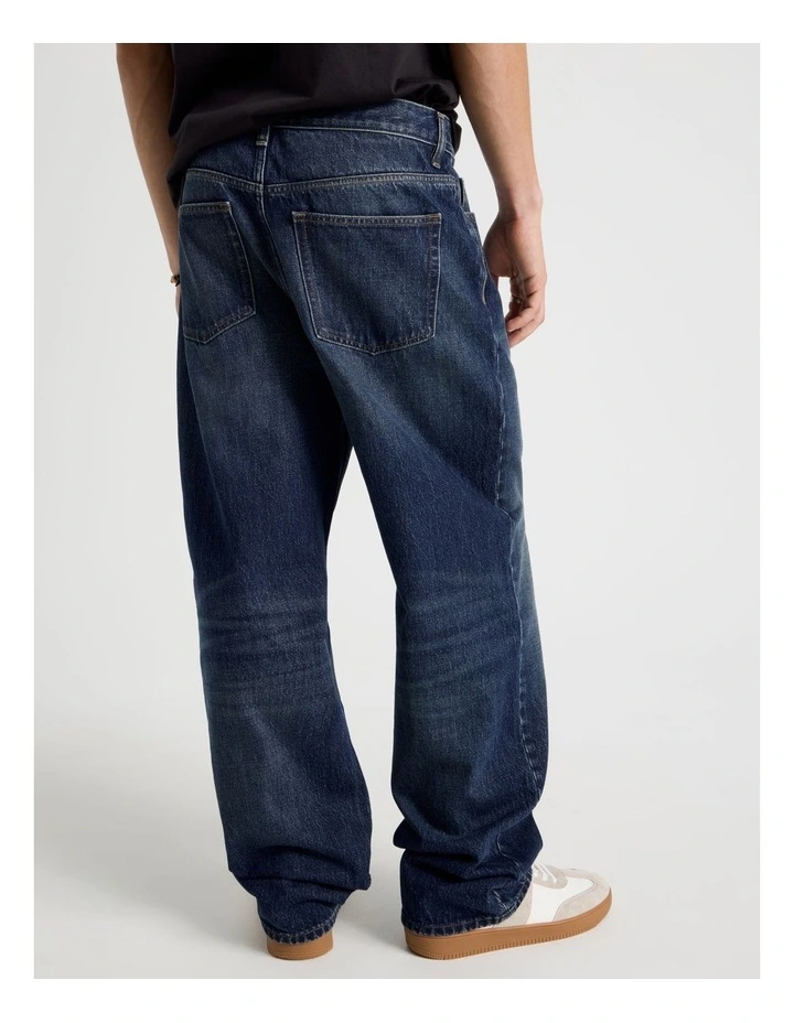 Loose Wide Leg Jeans in Dark Denim image 6