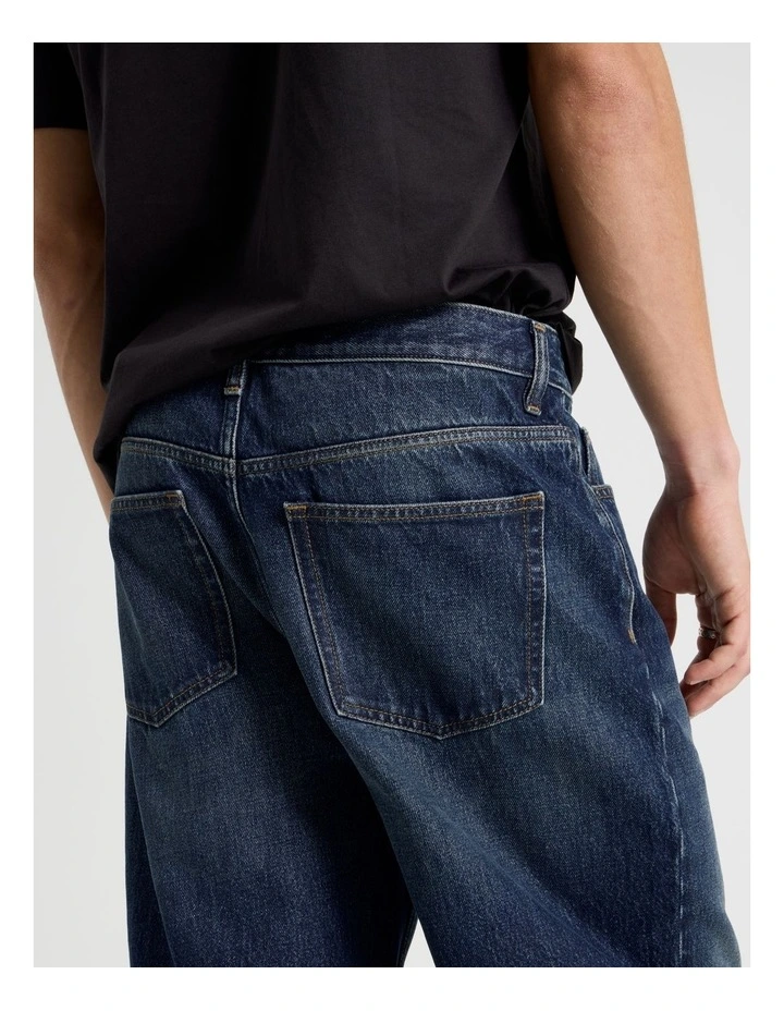 Loose Wide Leg Jeans in Dark Denim image 7