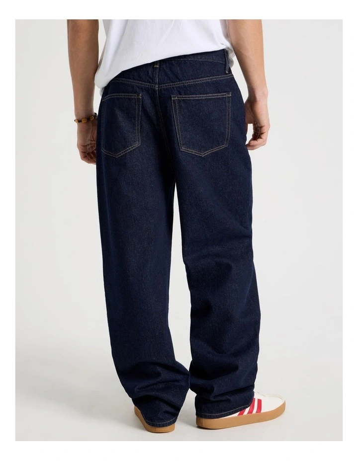 Loose Wide Leg Jeans in Rinse image 6