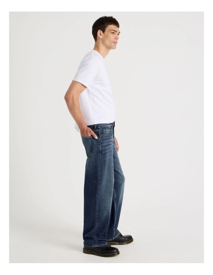 Barrel Leg Jeans in Mid Blue image 5