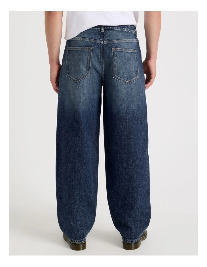 Barrel Leg Jeans in Mid Blue image 6