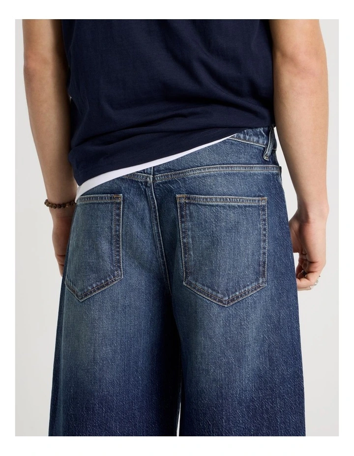Barrel Leg Jeans in Mid Blue image 7