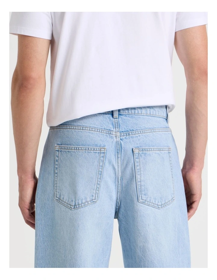 Seam Forward Loose Jeans in Light Blue image 7