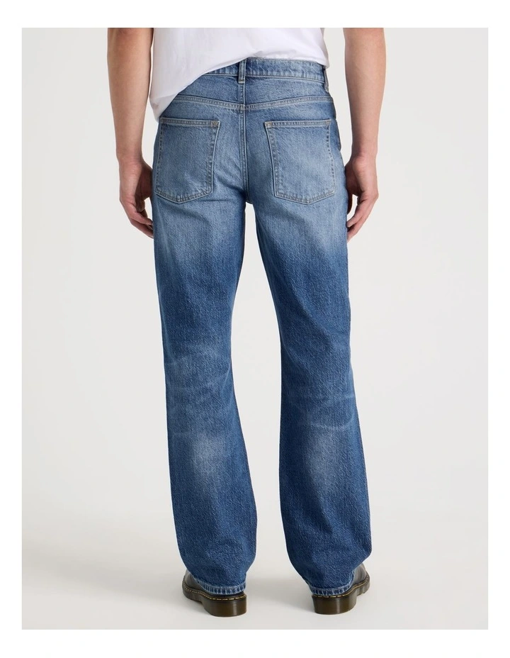 Slim Bootcut Jeans in Mid Blues image 6