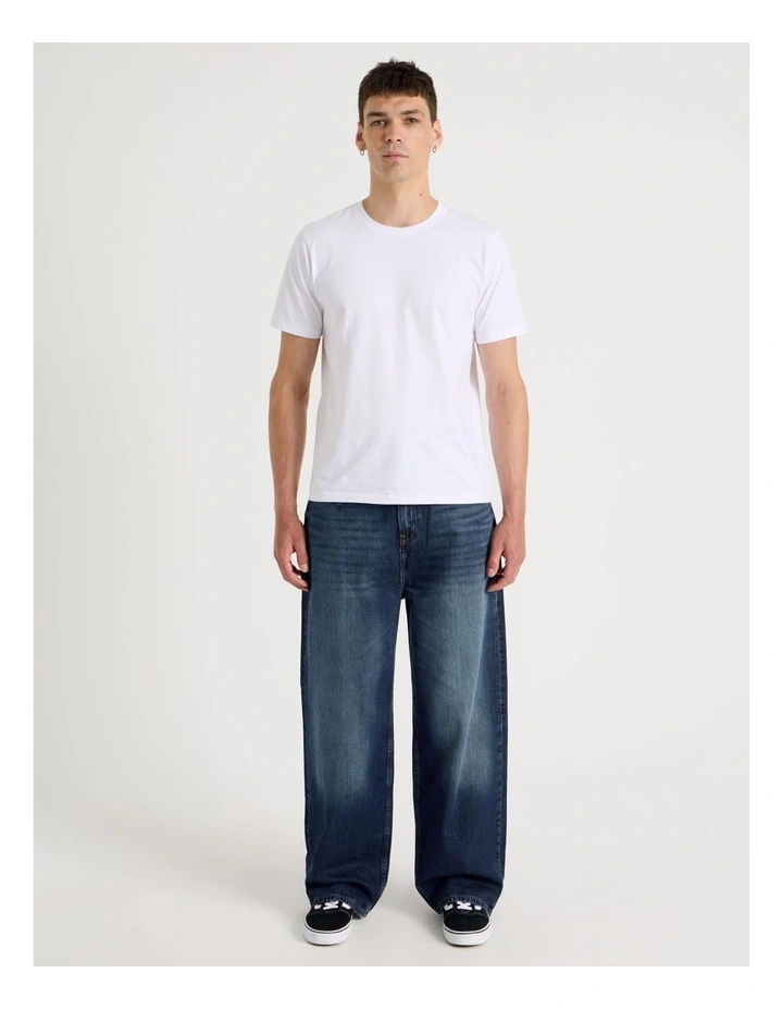 Loose Baggy Jeans in Dark Denim image 5