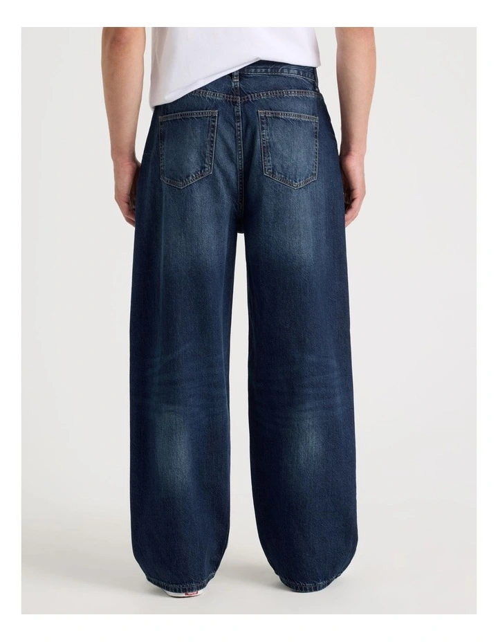 Loose Baggy Jeans in Dark Denim image 6