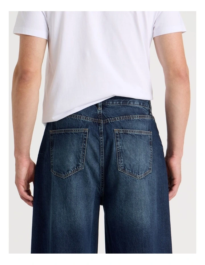 Loose Baggy Jeans in Dark Denim image 7
