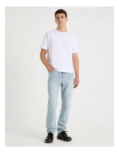 Regular Tapered Jeans in Light Blue