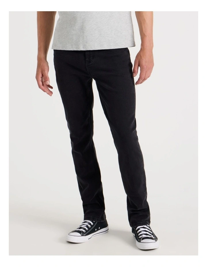 Regular Tapered Jeans Black image 2