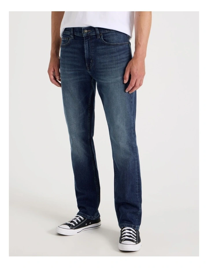 Straight At Waist Tinted Jeans in Dark Denim image 2