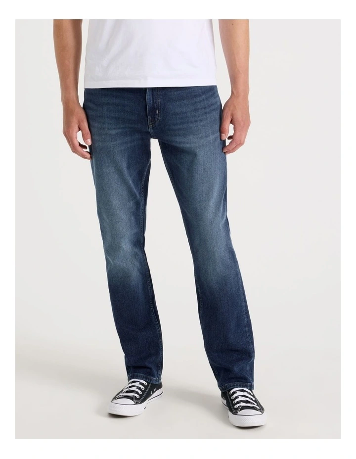 Straight At Waist Tinted Jeans in Dark Denim image 5