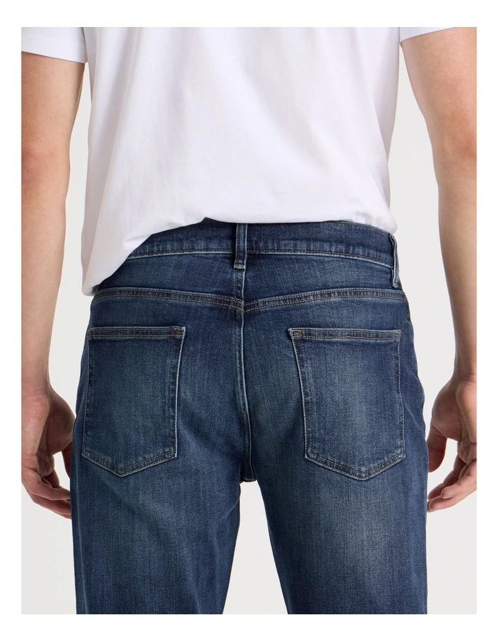 Straight At Waist Tinted Jeans in Dark Denim image 7