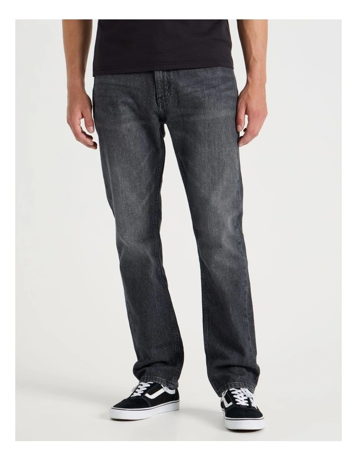 Straight At Waist Performance Jeans in Charcoal image 2