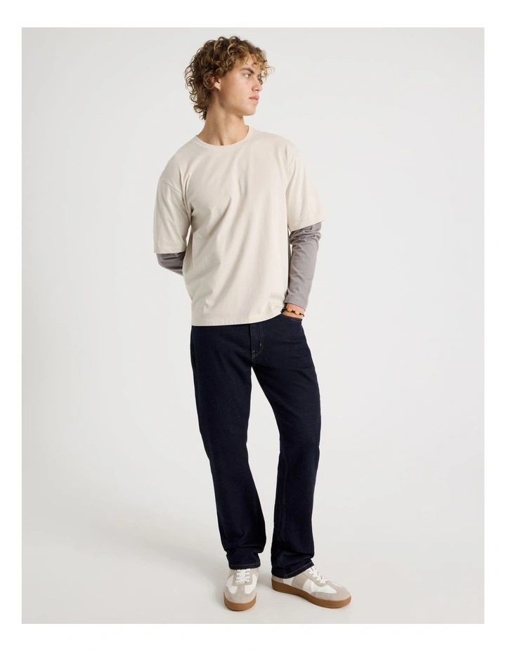 Straight At Waist Jeans in Rinse image 1