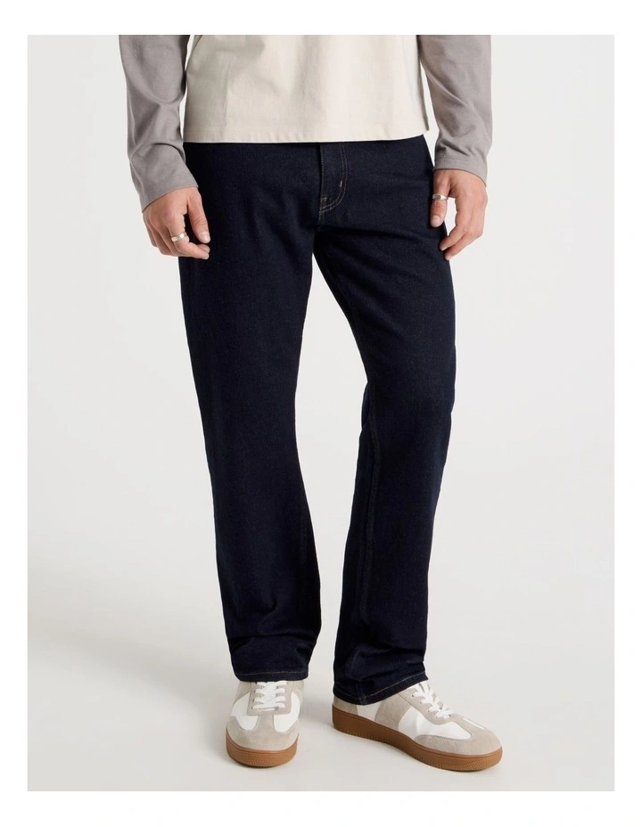 Straight At Waist Jeans in Rinse image 2