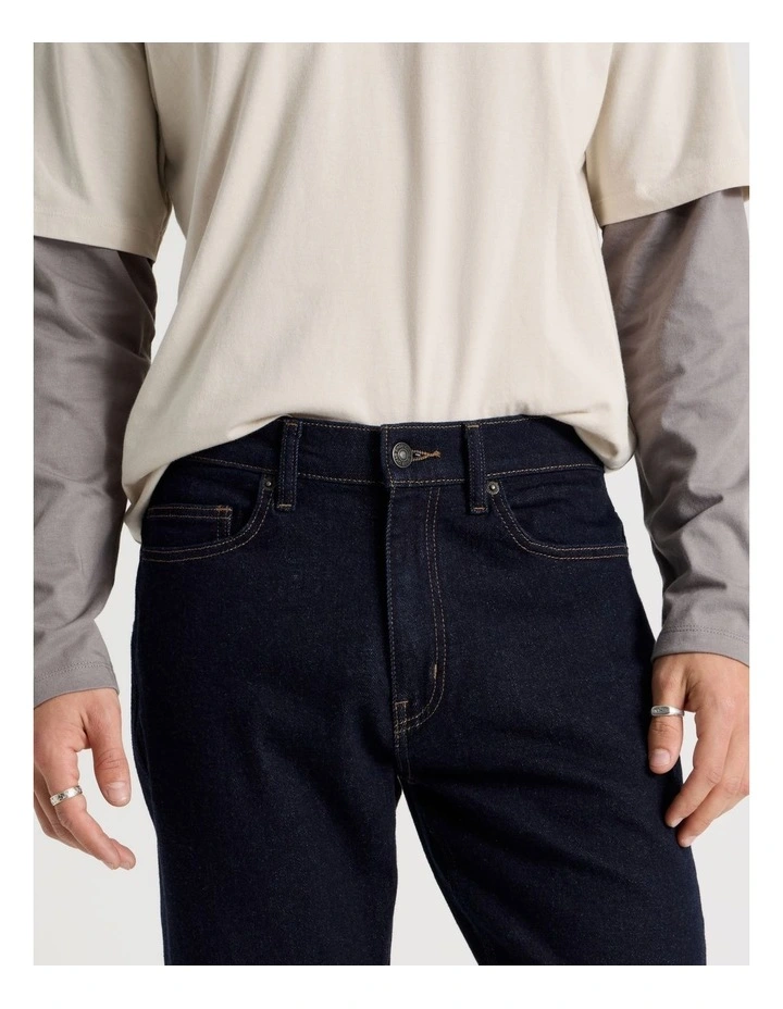 Straight At Waist Jeans in Rinse image 4