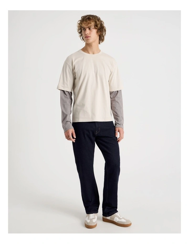 Straight At Waist Jeans in Rinse image 5