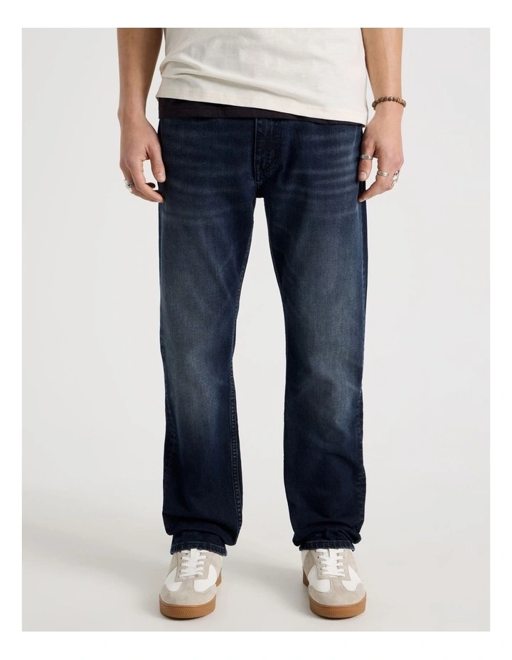 Straight At Waist Jeans in Nearly Black image 2