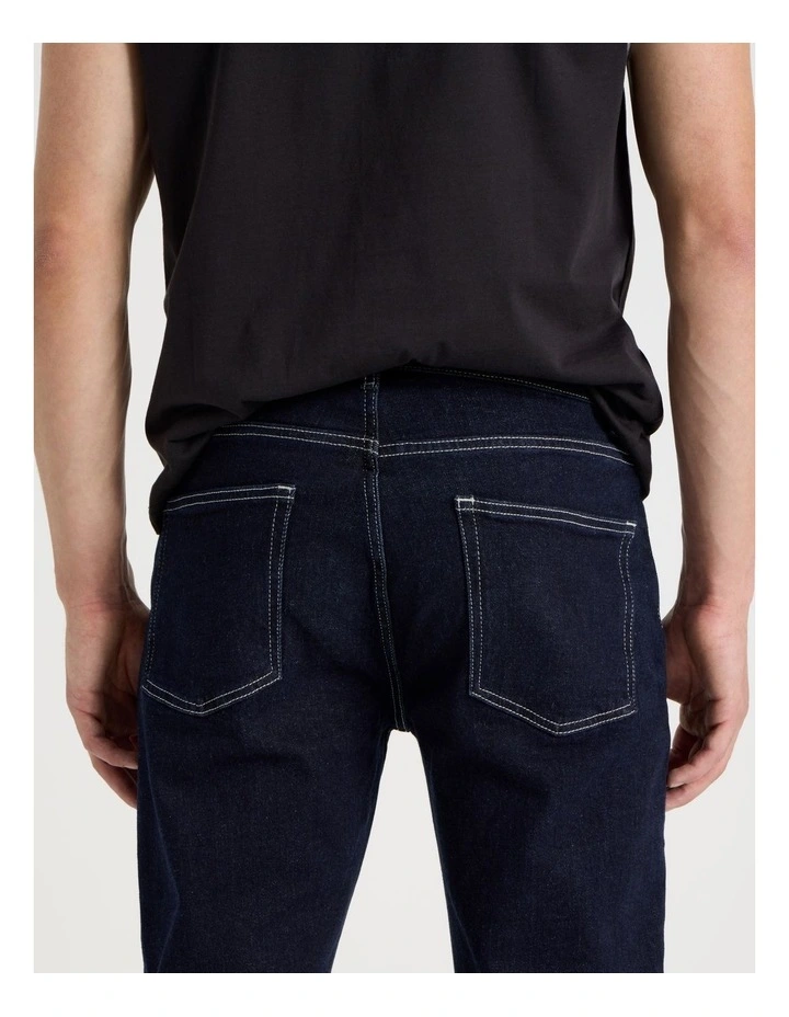 Long Regular Straight Jeans in Rinse image 5