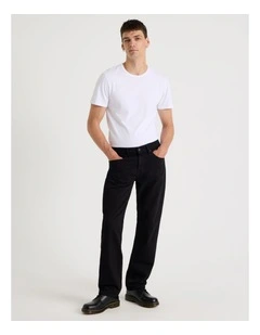 Regular Straight Jeans in Black