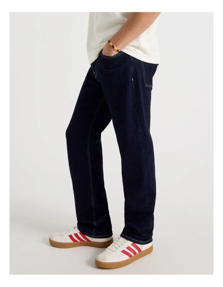 Regular Straight Jeans in Rinse image 4