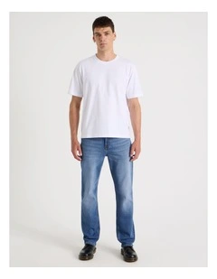 Regular Straight Jeans in Mid Blues