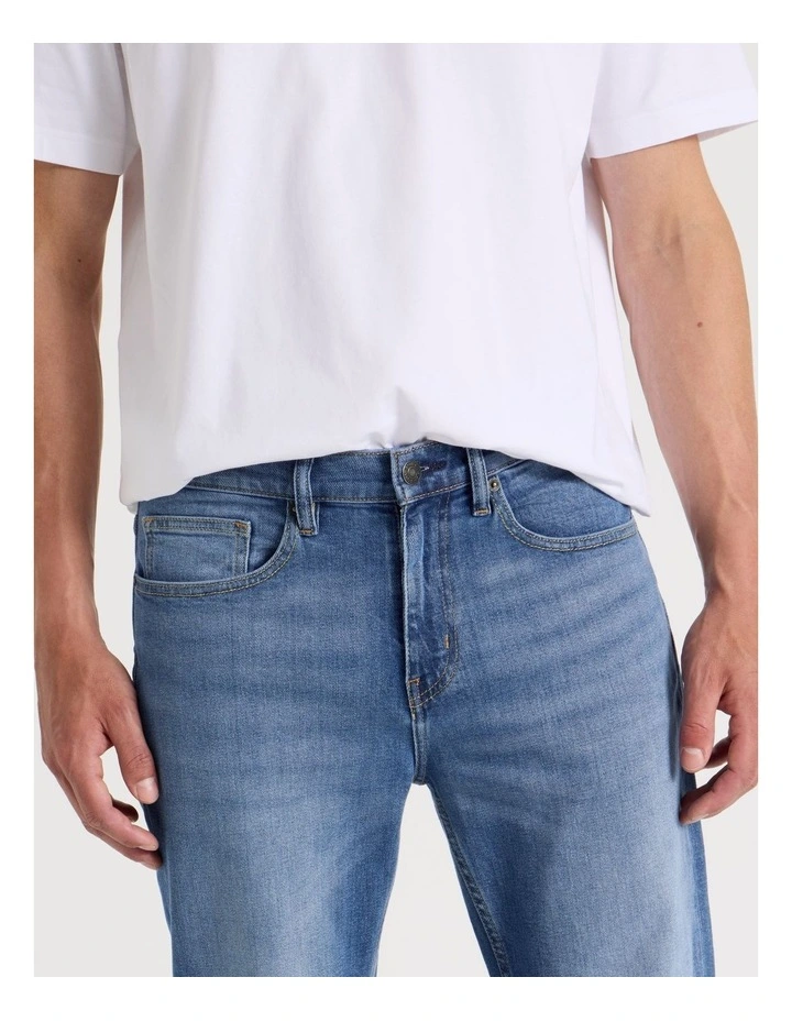 Regular Straight Jeans in Mid Blues image 3