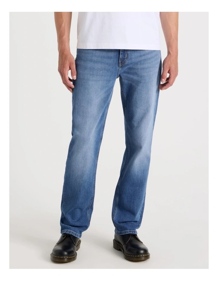 Regular Straight Jeans in Mid Blues image 5