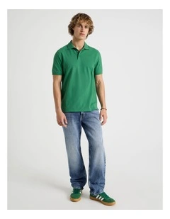 Regular Straight Performance Jeans in Mid Blues