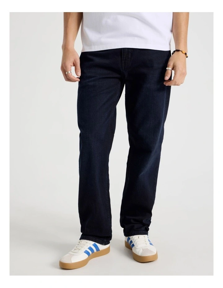 Regular Straight Jeans in Nearly Black image 2