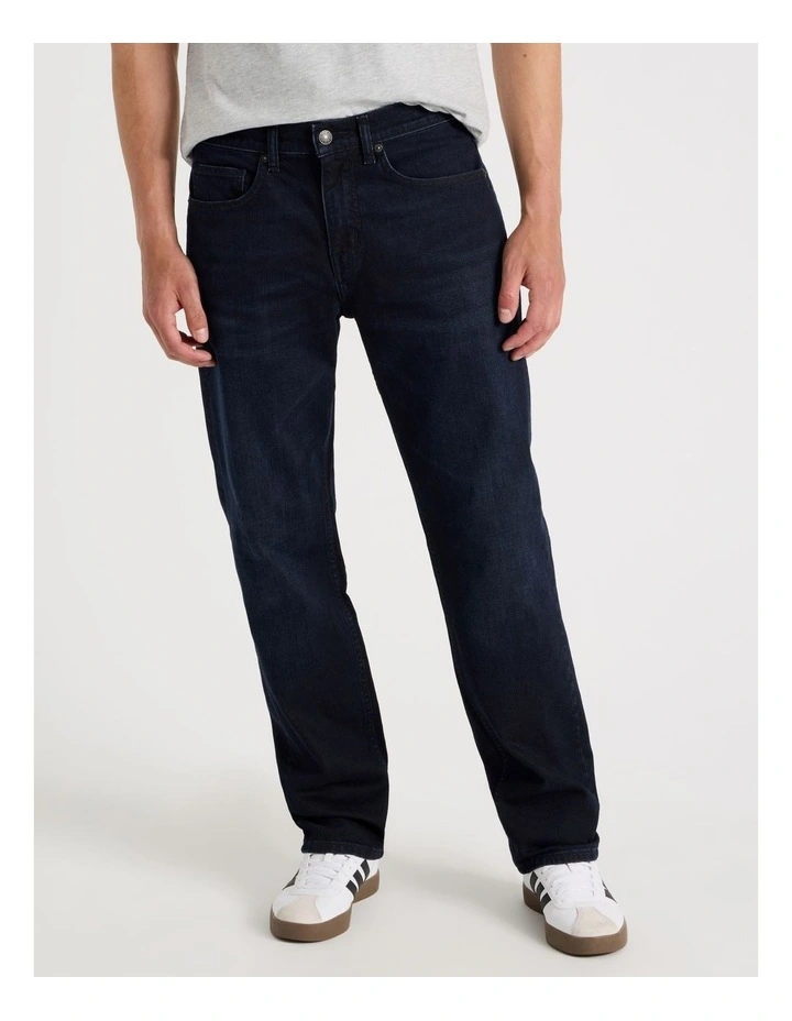 Regular Straight Jeans in Nearly Black image 2