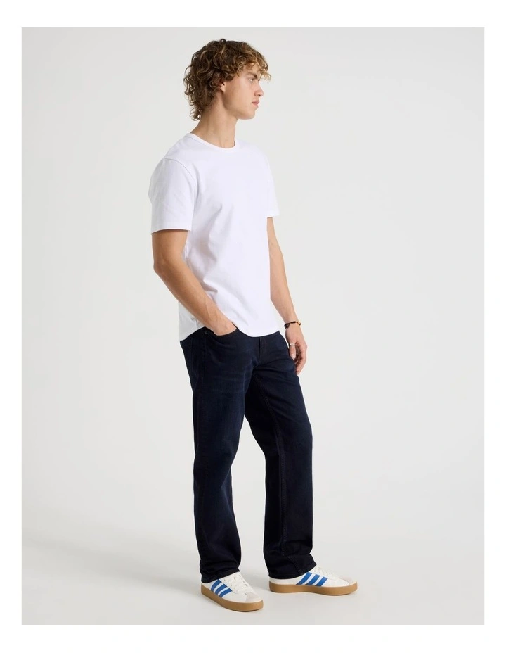 Regular Straight Jeans in Nearly Black image 3