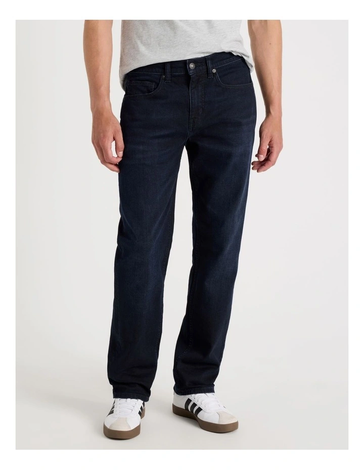 Regular Straight Jeans in Nearly Black image 3