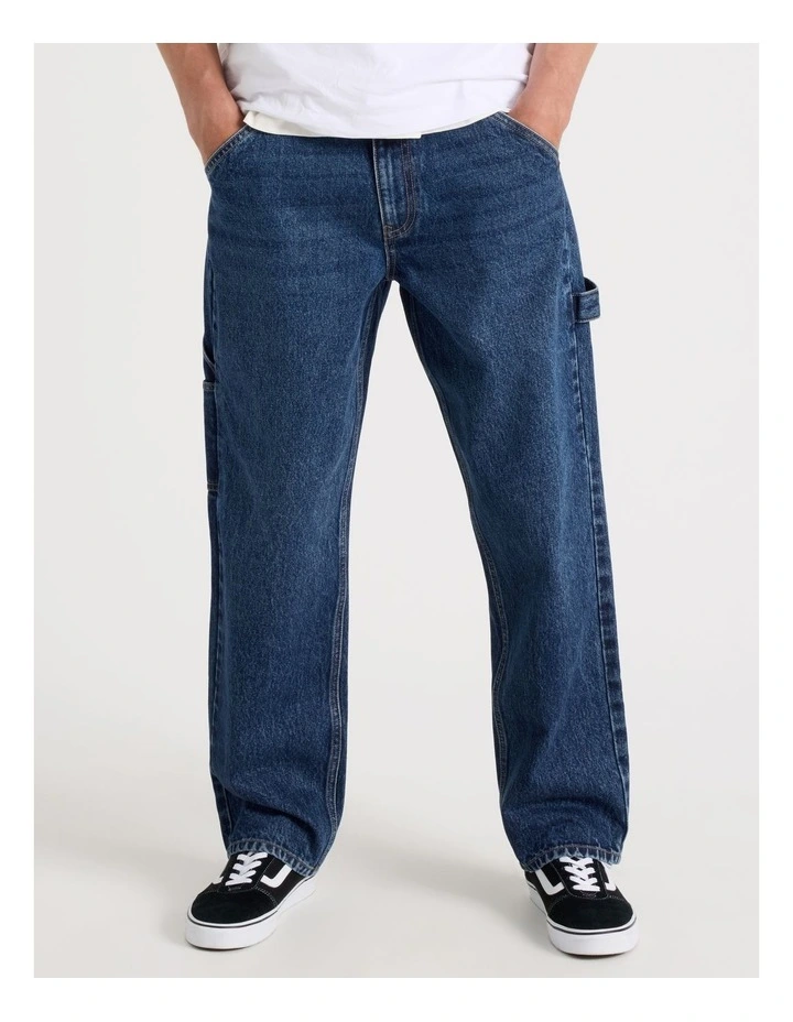 Carpenter Straight Jeans in Dark Denim image 2