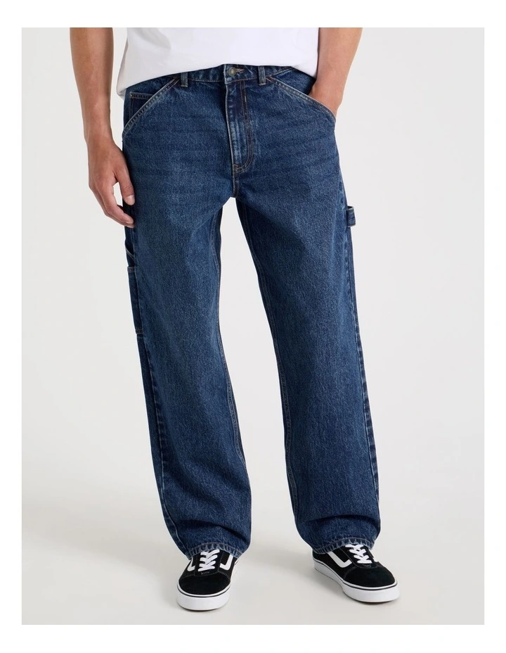 Carpenter Straight Jeans in Dark Denim image 4