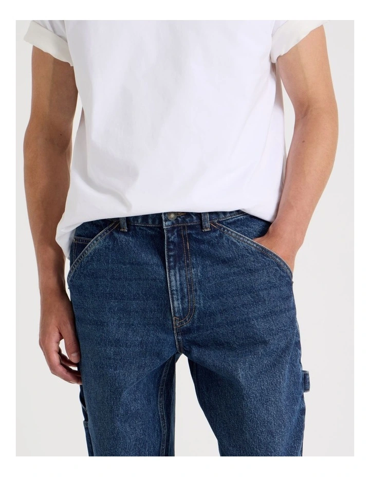 Carpenter Straight Jeans in Dark Denim image 5