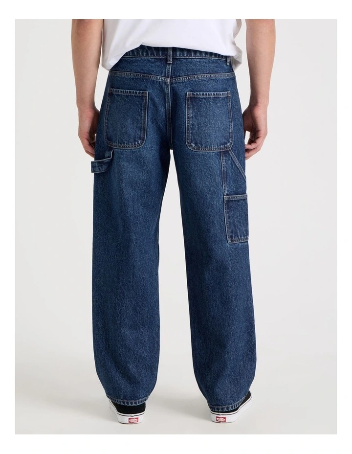 Carpenter Straight Jeans in Dark Denim image 6