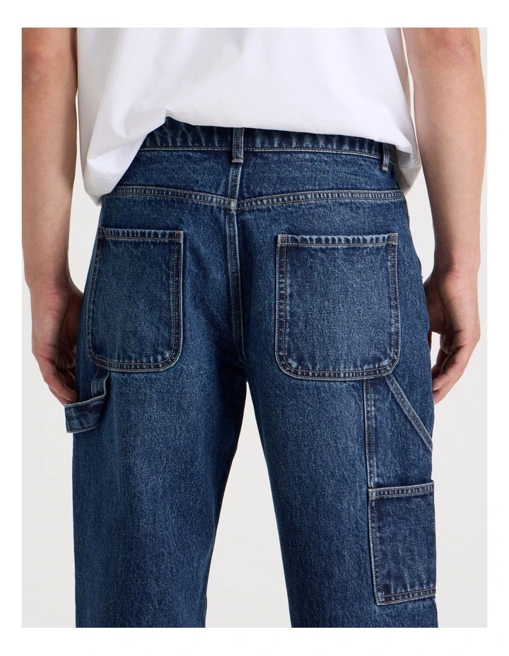 Carpenter Straight Jeans in Dark Denim image 7