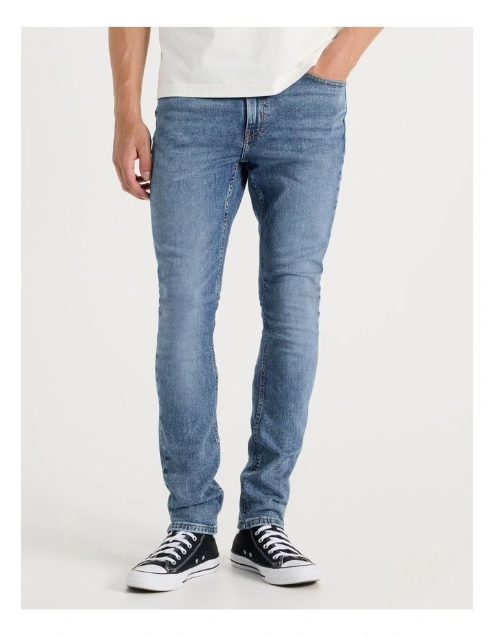 Slim Jeans in Mid Blues image 2