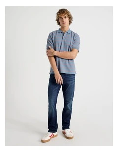 Slim Tapered Jeans in Dark Denim