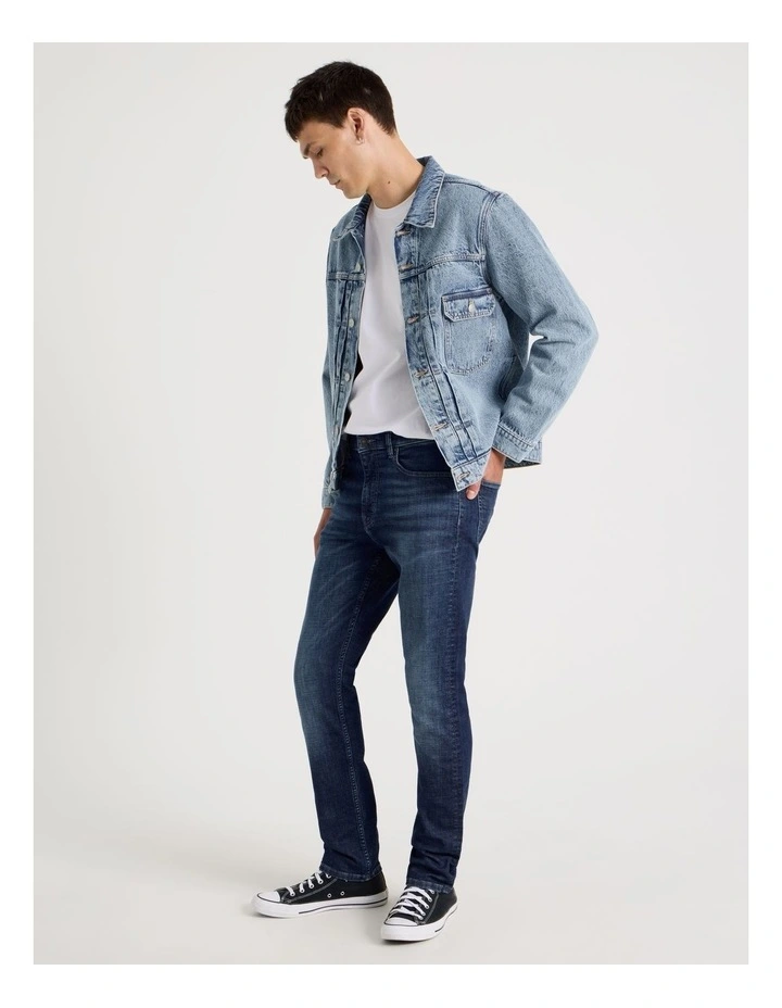 Slim Tapered Jeans in Dark Denim image 1