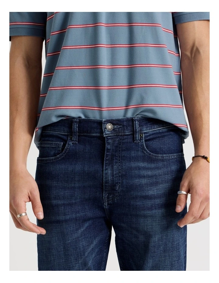 Slim Tapered Jeans in Dark Denim image 3