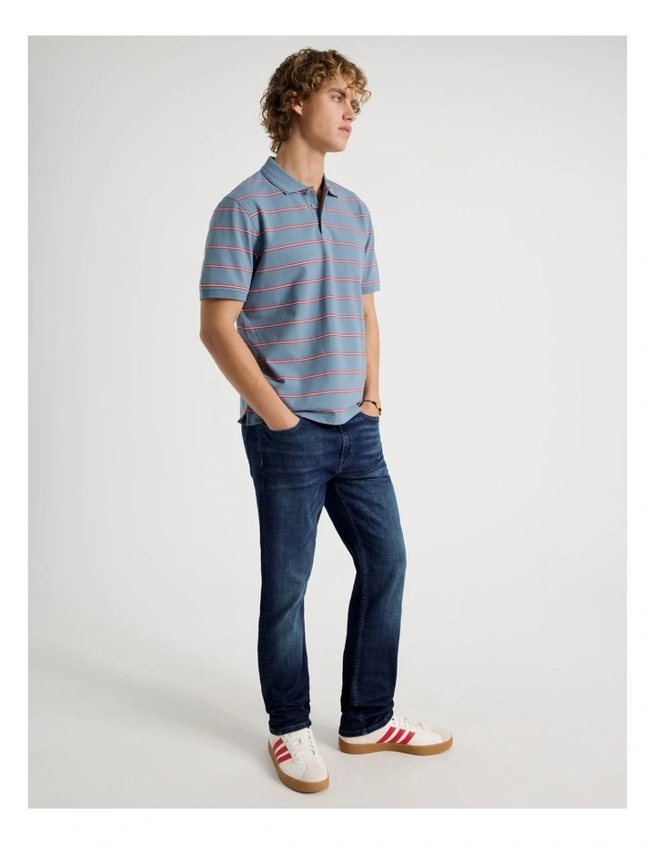 Slim Tapered Jeans in Dark Denim image 4
