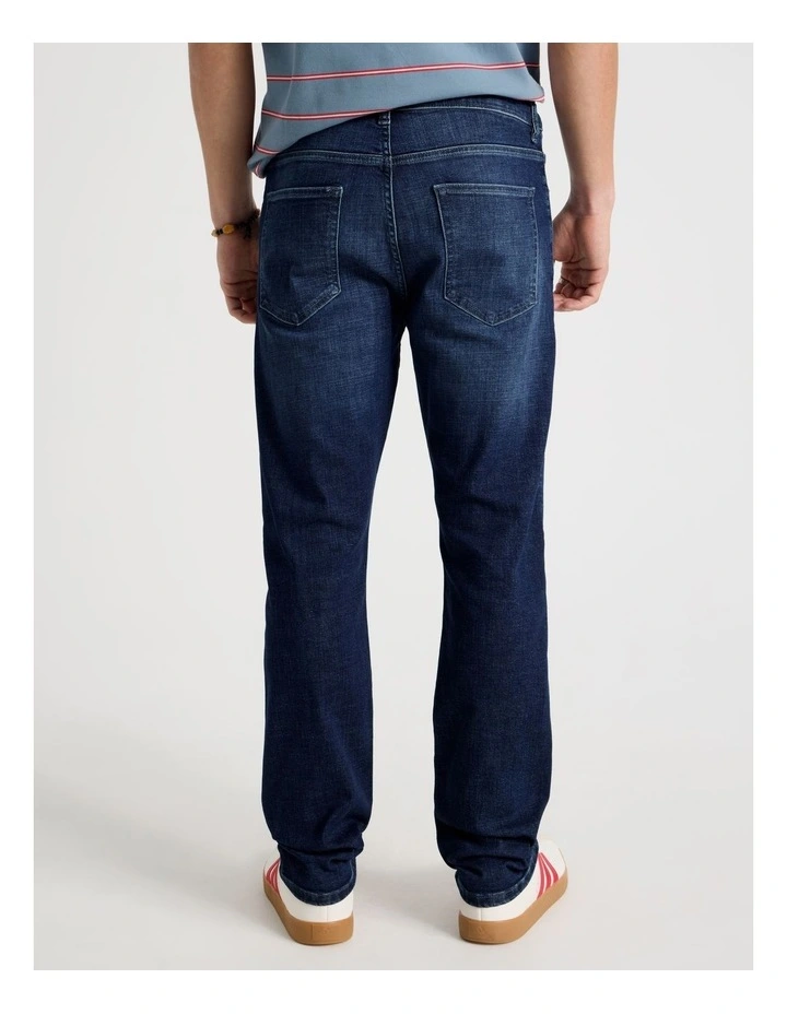 Slim Tapered Jeans in Dark Denim image 6